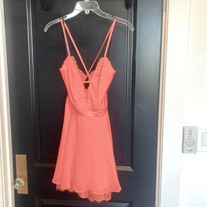 Babe- little summer dress. Salmon/ Orange colored